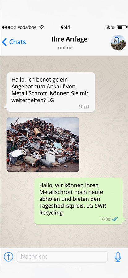 SWR Recyccling Whatsapp
